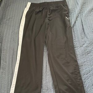 Puma Black Athletic Pants with White Accents